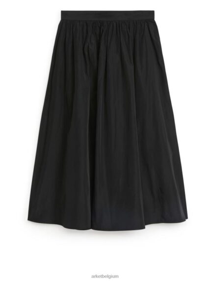 ARKET kleding 0DXJP229 zwart Midi-rok van tafetta vrouwen