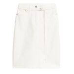 ARKET kleding 0DXJP230 wit midi-spijkerrok vrouwen