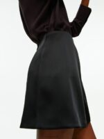 ARKET kleding 0DXJP236 zwart satijnen minirok vrouwen - Image 4