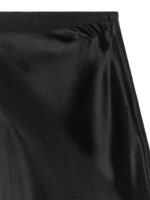 ARKET kleding 0DXJP241 zwart schuin uitgesneden satijnen rok vrouwen - Image 7