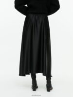 ARKET kleding 0DXJP243 zwart midi-satijnen rok vrouwen - Image 3