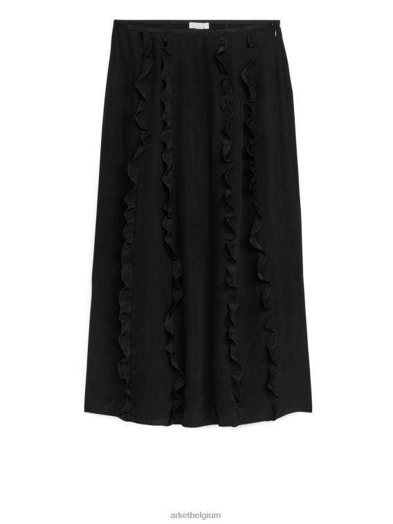 arket_kleding_0dxjp251_zwart_midi_rok_met_ruches_vrouwen.jpeg ARKET kleding 0DXJP251 zwart midi-rok met ruches vrouwen - Image 1