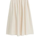 ARKET kleding 0DXJP252 gebroken wit rok van getextureerde linnenmix vrouwen