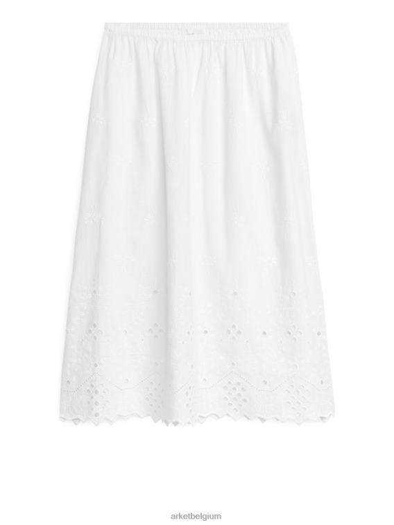 arket_kleding_0dxjp253_wit_geborduurde_rok_vrouwen.jpeg ARKET kleding 0DXJP253 wit geborduurde rok vrouwen - Image 1