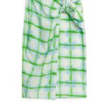 ARKET kleding 0DXJP254 wit/groen/blauw wikkelrok met print vrouwen