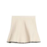 ARKET kleding 0DXJP264 gebroken wit/zwart gebreide minirok vrouwen