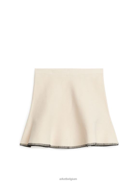 arket_kleding_0dxjp264_gebroken_wit_zwart_gebreide_minirok_vrouwen.jpeg ARKET kleding 0DXJP264 gebroken wit/zwart gebreide minirok vrouwen - Image 1