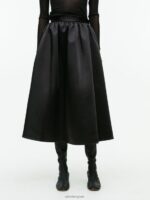 ARKET kleding 0DXJP266 zwart rok van taft vrouwen - Image 2