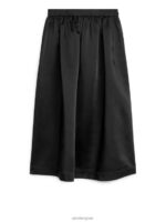 ARKET kleding 0DXJP266 zwart rok van taft vrouwen