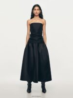 ARKET kleding 0DXJP266 zwart rok van taft vrouwen - Image 6
