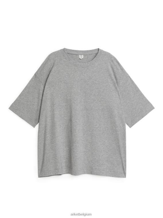 ARKET kleding 0DXJP276 grijs gemêleerd oversized t-shirt vrouwen - Image 1