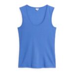 ARKET kleding 0DXJP314 midden blauw geribde tanktop vrouwen