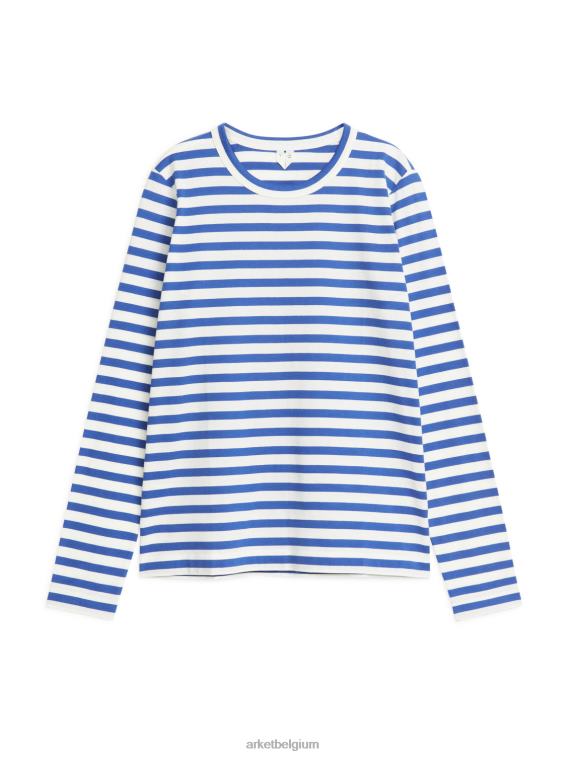 ARKET kleding 0DXJP349 blauw Wit T-shirt met lange mouwen vrouwen - Image 1