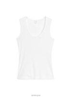 ARKET kleding 0DXJP363 wit geribde tanktop vrouwen - Image 5
