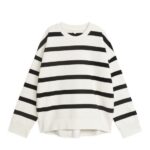 ARKET kleding 0DXJP376 gebroken wit/zwart oversized sweatshirt vrouwen