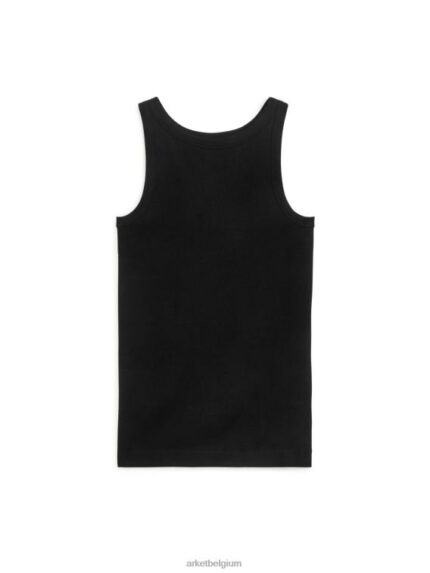 ARKET kleding 0DXJP384 zwart geribde tanktop vrouwen