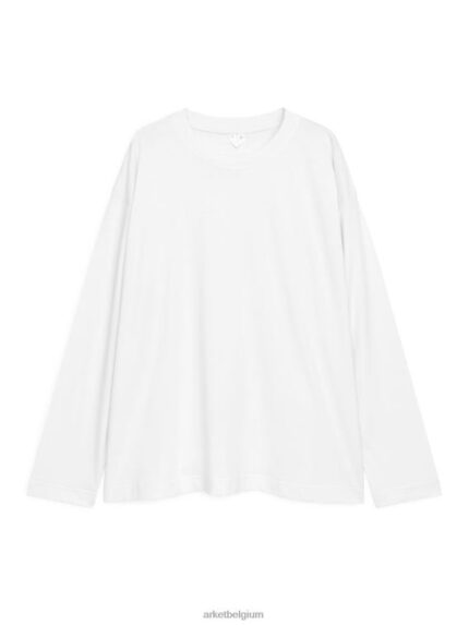 ARKET kleding 0DXJP386 wit Oversized T-shirt van pimakatoen vrouwen