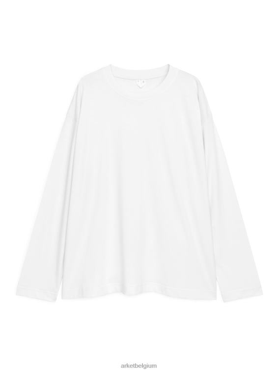 ARKET kleding 0DXJP386 wit Oversized T-shirt van pimakatoen vrouwen - Image 1