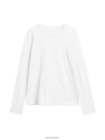 ARKET kleding 0DXJP391 wit T-shirt met lange mouwen vrouwen - Image 6