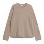 ARKET kleding 0DXJP441 donkere havermelange kasjmier trui vrouwen