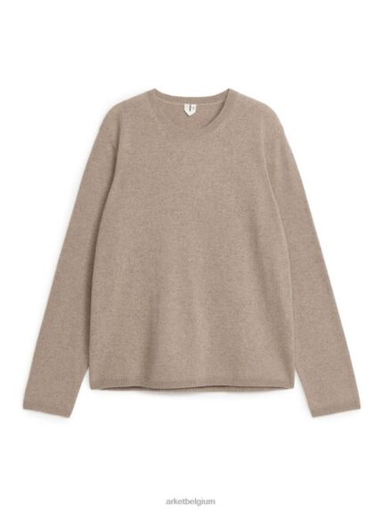 ARKET kleding 0DXJP441 donkere havermelange kasjmier trui vrouwen