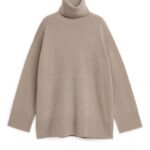 ARKET kleding 0DXJP442 havermelange Oversized kasjmier coltrui vrouwen