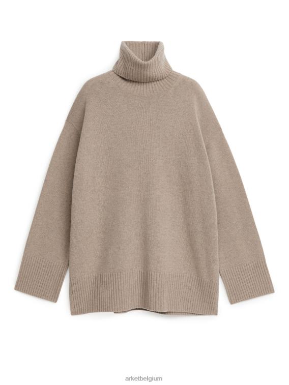 arket_kleding_0dxjp442_havermelange_oversized_kasjmier_coltrui_vrouwen.jpeg ARKET kleding 0DXJP442 havermelange Oversized kasjmier coltrui vrouwen - Image 1