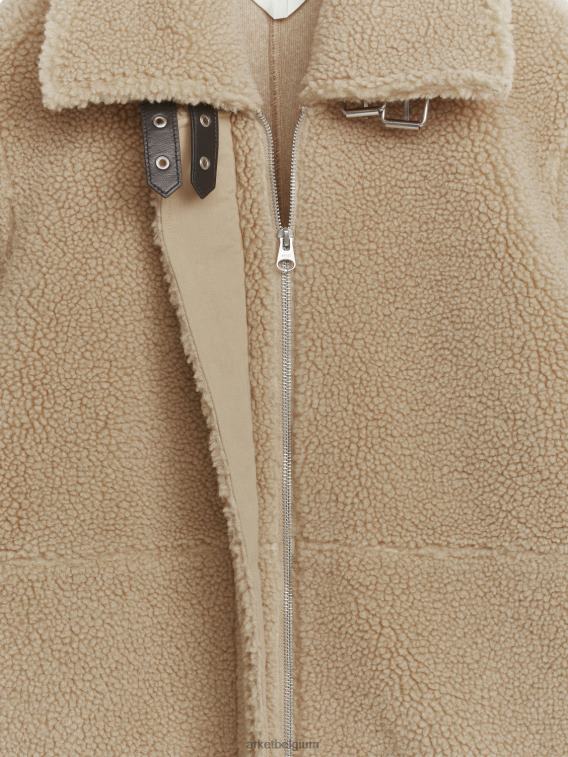ARKET kleding 0DXJP473 donker beige Oversized, met leer afgewerkt stapeljack vrouwen - Image 2
