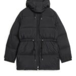 ARKET kleding 0DXJP480 zwart getailleerde donsjas vrouwen