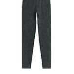 ARKET kleding 0DXJP508 zwart gewassen geribbelde naadloze panty vrouwen