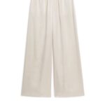 ARKET kleding 0DXJP516 licht beige zijden broek vrouwen