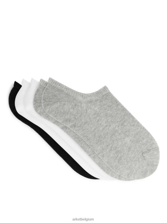 ARKET kleding 0DXJP572 grijs sneaker sokken set van 5 paar Heren - Image 1