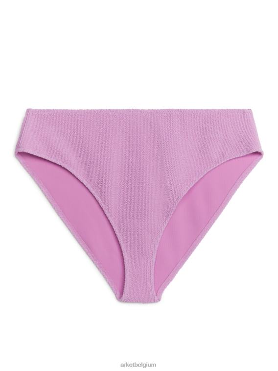ARKET kleding 0DXJP590 roze Gekreukt bikinibroekje met middelhoge taille vrouwen - Image 1