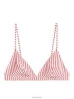 ARKET kleding 0DXJP603 rood Wit seersucker bikinitopje vrouwen