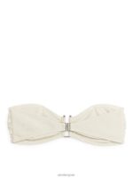 ARKET kleding 0DXJP613 gebroken wit Bandeau-bikinitop met textuur vrouwen - Image 2