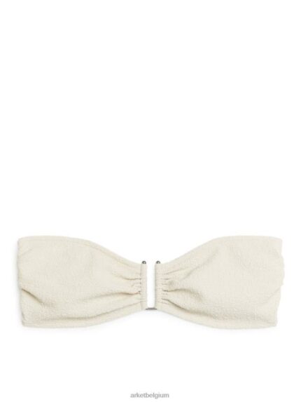 ARKET kleding 0DXJP613 gebroken wit Bandeau-bikinitop met textuur vrouwen