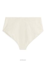 ARKET kleding 0DXJP614 gebroken wit Getextureerd bikinibroekje met hoge taille vrouwen - Image 2