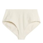 ARKET kleding 0DXJP614 gebroken wit Getextureerd bikinibroekje met hoge taille vrouwen