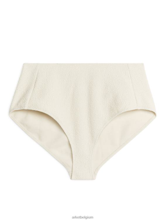 ARKET kleding 0DXJP614 gebroken wit Getextureerd bikinibroekje met hoge taille vrouwen - Image 1