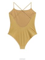 ARKET kleding 0DXJP617 goud glitter zwempak vrouwen - Image 2