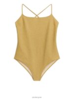 ARKET kleding 0DXJP617 goud glitter zwempak vrouwen