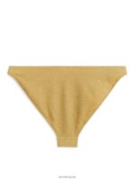 ARKET kleding 0DXJP618 goud Glitter bikinibroekje met middelhoge taille vrouwen - Image 2