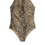 ARKET kleding 0DXJP619 beige/zwart Badpak met ruchesdetail vrouwen