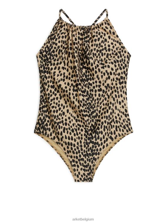 arket_kleding_0dxjp619_beige_zwart_badpak_met_ruchesdetail_vrouwen.jpeg ARKET kleding 0DXJP619 beige/zwart Badpak met ruchesdetail vrouwen - Image 1