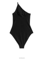 ARKET kleding 0DXJP620 zwart badpak met één schouder vrouwen - Image 2