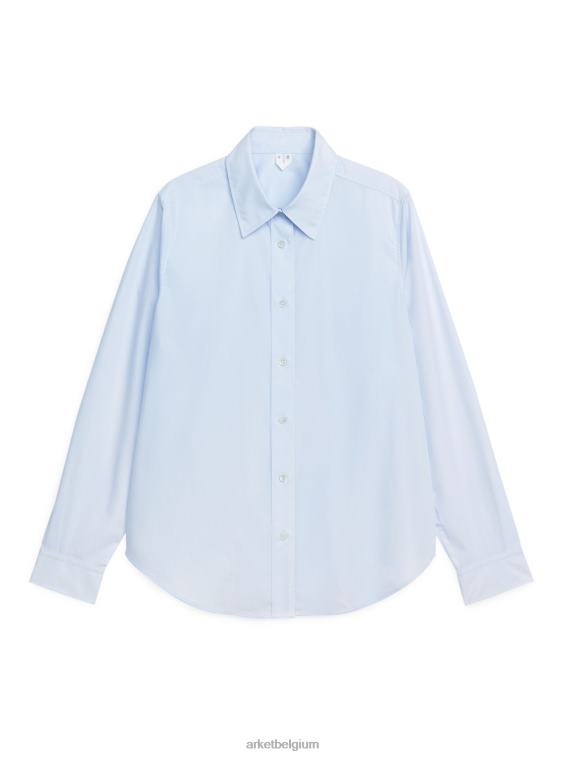 arket_kleding_0dxjp66_lichtblauw_poplin_overhemd_met_rechte_snit_vrouwen.jpeg ARKET kleding 0DXJP66 lichtblauw poplin overhemd met rechte snit vrouwen - Image 1