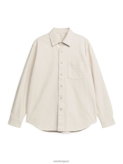ARKET kleding 0DXJP957 ecru relaxed denimoverhemd Heren