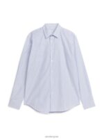 ARKET kleding 0DXJP958 blauw/streep popeline overhemd Heren - Image 2