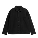 ARKET kleding 0DXJP960 zwart Utility-overshirt van geverfd canvas Heren