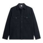 ARKET kleding 0DXJP962 donkerblauw wollen overshirt Heren